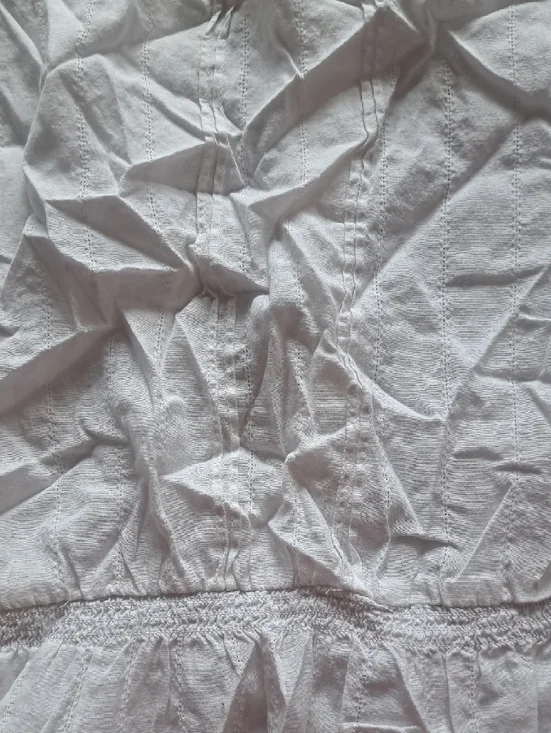 Abercrombie & Fitch White Lace-Front Ruffled Peasant Blouse - Picture 9 of 10